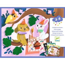 Djeco Foam Collage - Sparkling Parties Activity