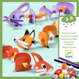 Djeco Threading - Cute Animals Activity