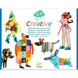 Djeco Creative Activity Kit - 6 Big Buddies & Dogs