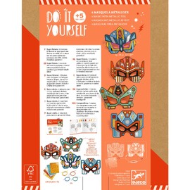Djeco Do It Yourself Super Robots Masks (Metallic Stickers)