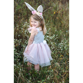 Great Pretenders Woodland Bunny Dress & Headpiece Size 3-4