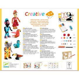 Djeco Creative Activity Kit - 6 Savanna Animals