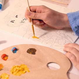 Djeco Atelier 22 - Tiger Canvas Painting Kit