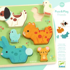 Djeco Puzz and Play Friends Wooden Puzzle