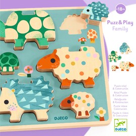 Djeco Puzz and Play Family Wooden Puzzle