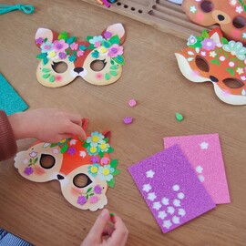 Djeco Do It Yourself Forest Animals Mosaic Mask Craft Kit