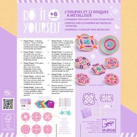 Djeco Do It Yourself Flower Power Spinning Tops