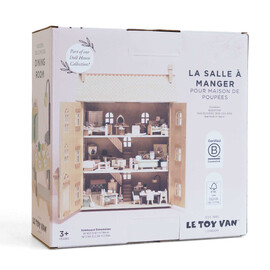 Le Toy Van Wooden Dolls House Dining Room -18 piece