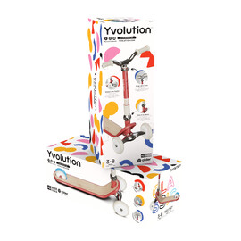 Yvolution Glider Scooter Classic Red 3 wheel scooter