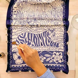 Djeco Atelier 10 - Tiger Silk Scarf Painting Kit