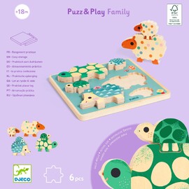 Djeco Puzz and Play Family Wooden Puzzle