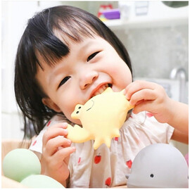 Tikiri Crab  Rubber Teether Rattle & Bath Toy in Retail Box