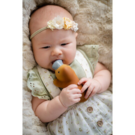 Tikiri Platypus  Rubber Teether Rattle & Bath Toy in Retail Box