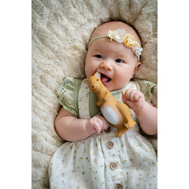 Tikiri Kangaroo Rubber Teether Rattle & Bath Toy in Retail Box