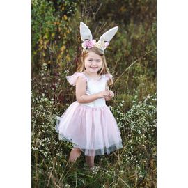 Great Pretenders Woodland Bunny Dress & Headpiece Size 3-4