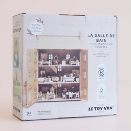 Le Toy Van Wooden Dolls House Bathroom Furniture - 19 piece