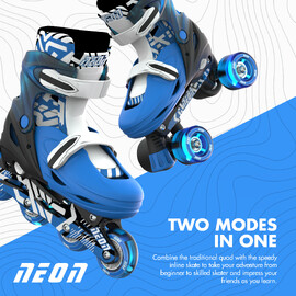 Yvolution Neon Combo Skates (Size 12-2) Blue