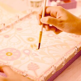 Djeco Atelier 11 - Floral Silk Scarf Painting Kit