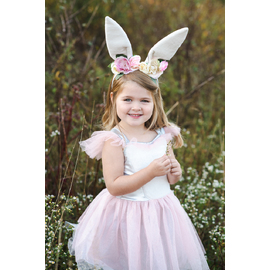 Great Pretenders Woodland Bunny Dress & Headpiece Size 3-4