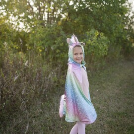 Great Pretenders Reversible Unicorn & Dragon Cape – Size 3–4
