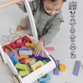 Le Toy Van JUN25 REVAMP Rainbow Baby Walker & Puzzle - 45 Blocks