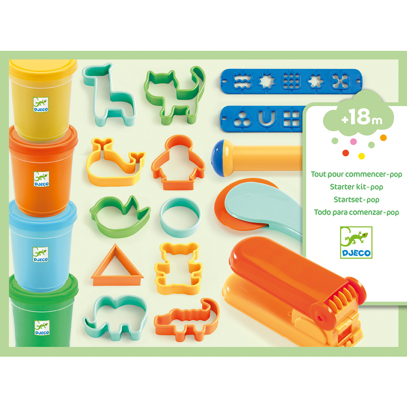 Djeco Play Dough Modelling Set Everything You Need To Start Cutters Rolling Pin 