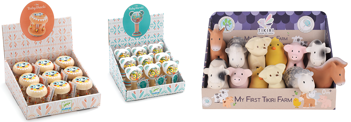 Kaleidoscope Counter Display Unit Banner Djeco Tikiri 