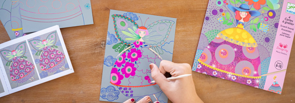 Djeco Crafts and Art for older children scratch cards