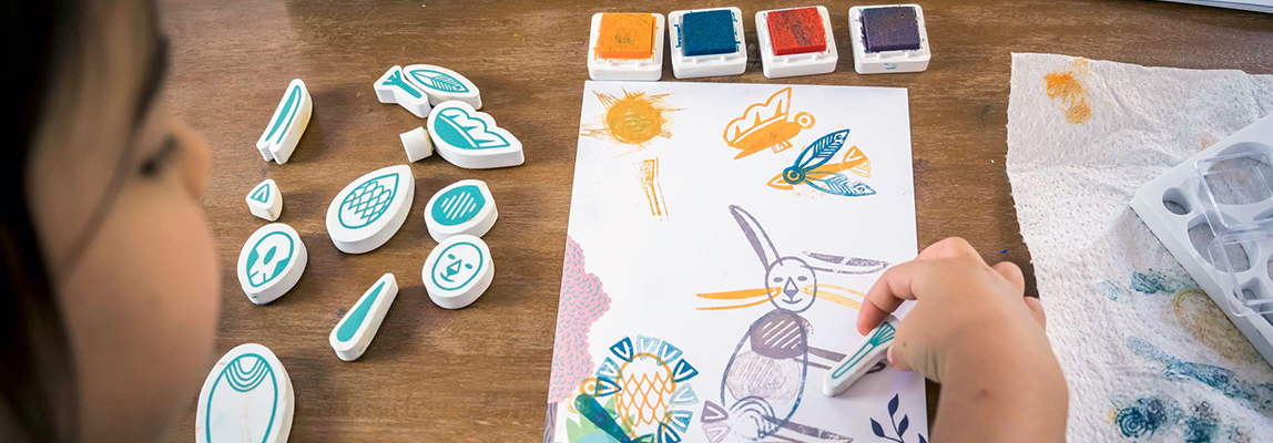 Djeco Arts and craft stencils and stamps for toddlers and preschoolers