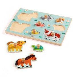 PuzzleWoodFarmKnob MOQ2