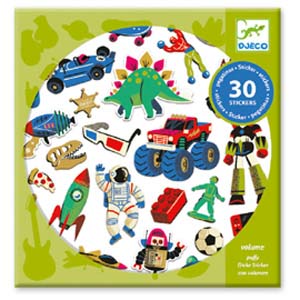 StickersRetroToys30pc
