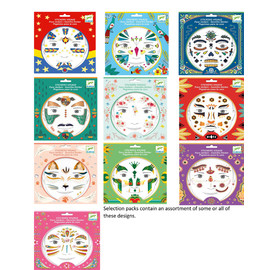 10 Assorted Face Stickers