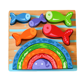 Rainbow Fish Wooden Puzzle $