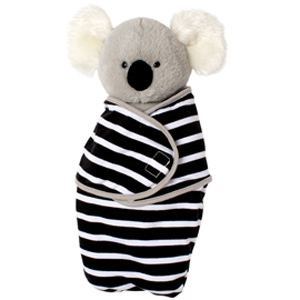 Koala in swaddle blanket