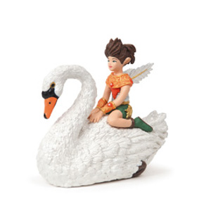 zzEnchant Elf Child On Swan