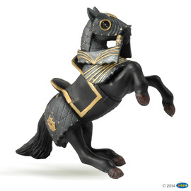 MedievalKnightBlackArmourHorse