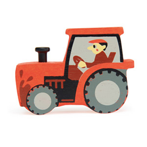 Tractor Wooden (6 pack)