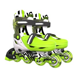 NeonInlineSkates3-6 GreenBlk