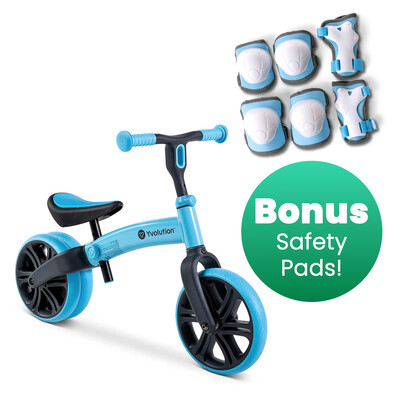 Buy Yvolution BUY Blue Balance Bike GET Safety Pads for FREE wholesale at Kaleidoscope Australasia Pty Ltd
