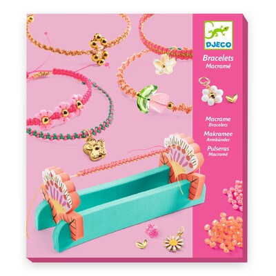 Buy Djeco Pink Macrame Bracelet Making Kit wholesale at Kaleidoscope Australasia Pty Ltd