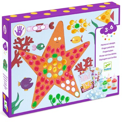 Buy Djeco Finger Painting - Dots & Fish Art Activity wholesale at Kaleidoscope Australasia Pty Ltd