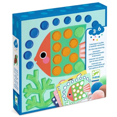 Buy Djeco Air-dry Clay Colouring - Underwater Scenes wholesale at Kaleidoscope Australasia Pty Ltd