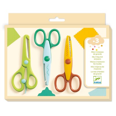 Buy Djeco My 3 Big Scissors Creative Cutting Set wholesale at Kaleidoscope Australasia Pty Ltd