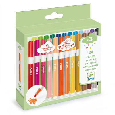 Buy Djeco 24 Super Washable Markers wholesale at Kaleidoscope Australasia Pty Ltd