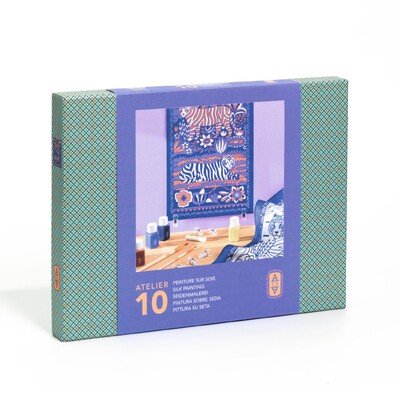 Buy Djeco Atelier 10 - Tiger Silk Scarf Painting Kit wholesale at Kaleidoscope Australasia Pty Ltd