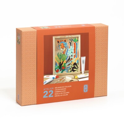 Buy Djeco Atelier 22 - Tiger Canvas Painting Kit wholesale at Kaleidoscope Australasia Pty Ltd