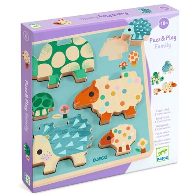 Buy Djeco Puzz and Play Family Wooden Puzzle wholesale at Kaleidoscope Australasia Pty Ltd