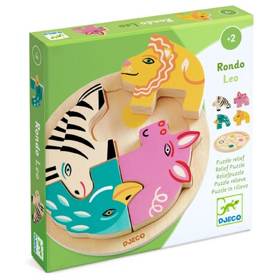 Buy Djeco Rondo Leo Wooden Puzzle for Toddlers wholesale at Kaleidoscope Australasia Pty Ltd