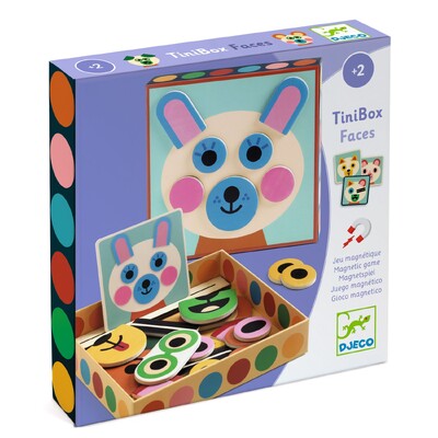 Buy Djeco TiniBox Faces Magnetic Play Set wholesale at Kaleidoscope Australasia Pty Ltd