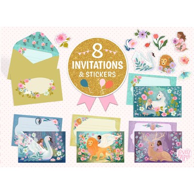 Buy Djeco Wonderful creatures Letter & Invitation Set wholesale at Kaleidoscope Australasia Pty Ltd